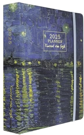 Kokonote Planer 2025 Kalender 2025 Buchkalender Van Gogh Studienplaner 2025 - Terminplaner 2025 - Schulplaner 2025 Ringbuch – Wochenplaner 2025