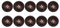 Queenbox 10 Stück 10 mm natürliche Hornknöpfe, 4 Löcher, runde Hornknöpfe, echte Büffelhornknöpfe, Basteln, Nähknöpfe für Heimwerker, Kleidung, Mäntel, Nähen, Dunkelbraun