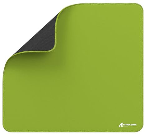 ATTACK SHARK CM02 Gaming Mouse Pad for Esports Speed Large Mouse mats for Desk Waterproof Surface Stitched Edges and Anti-Slip Rubber Base Size L Laminate 17.72” x 15.75” x 0.16” Green