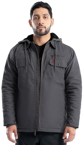 Wrangler Herren Gesteppte Gefütterte Jacke mit Sherpa-kapuze Jacke