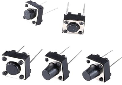 20PCS Push Button Switch 6x6mm Side 2Pins Panel PCB Momentary Tactile Tact Switch DIP 2pin 6x6x4.3/5/6/7/8 MM 6 * 6 * 4.3MM IDGTTLDF(6x6x6mm)