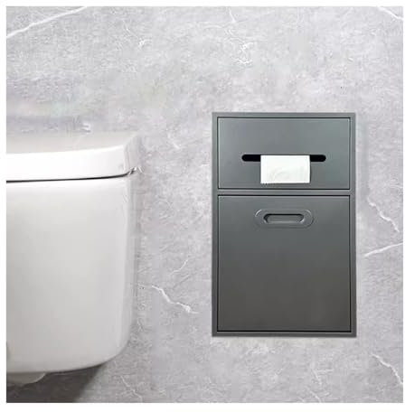 SHENJIA Nischen-Duschregal für Badezimmer, Toilettenpapier-Aufbewahrungsregal aus Edelstahl, wasserdichte versenkte Duschnische zur Aufbewahrung von Toilettenartikeln und Shampoo