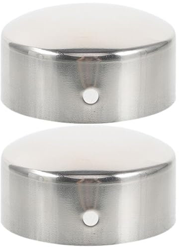 IMIKEYA Endstück für Handläufe aus Edelstahl – runde Kappe 40 mm für Treppengeländer – ideal für Handläufe aus Holz und Metall, 2 Stück