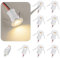 HHTUN 902 LED Downlight DC12V 1W, geeignet für Bücherregale, Schränke und verschiedene Anzeigeschränke als dekorative Lichter, eingebettete Installation, mit Stromversorgung (3000K, Weiß, 9Pack)