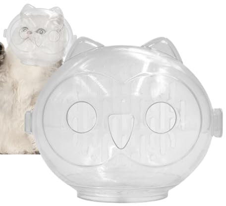 Katzen-Maulkorb für die Fellpflege, atmungsaktiv, transparent, Katzen-Astronauten-Maulkorb – stilvolle Kätzchen-Mundabdeckung, leichtes Haustierzubehör gegen Beißen