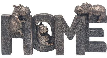 The Leonardo Collection Happy Hippo Home Decor Figuren & Ornamente für Zuhause und Büro, dekoratives Zubehör, Statuen für drinnen und draußen, schöne Geschenke für Damen und Herren