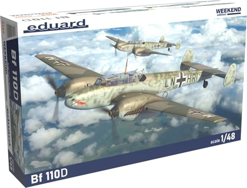 Eduard 1/48 Weekend Edition Bf110D Kunststoffmodell EDU8409 (Flugzeug)