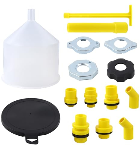 Hovom 15PCS No Spill Car Coolant Funnel Kit, Spill Proof Funnel Bleeder Kit with Adapters, Plastic Spill-Free Vehicle Radiator Radiator Coolant Filling Funnels Set, Car Accessories