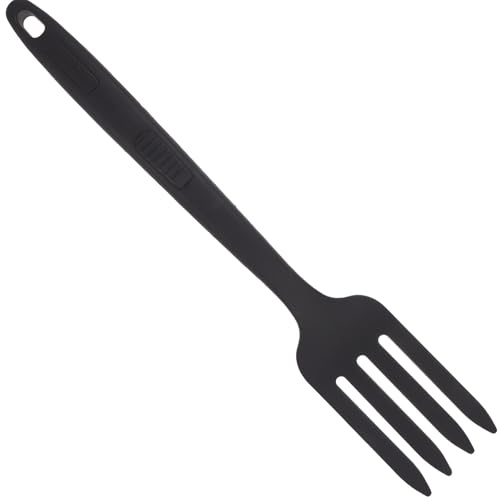 Nero Forchettone per Spaghetti Cucina, in Silicone | Famiglie e Campeggio, Lisci senza Bave, Design Semplice e Pratico da Appoggiare