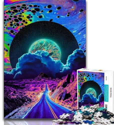 Puzzles für Erwachsene, 1000 Over The Horizon-Puzzles für Erwachsene, Lernspiel, Herausforderung, Spielzeug, Geschenk für die ganze Familie (Größe 38x26cm)