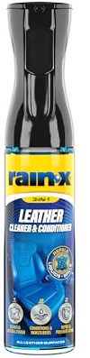 Rain-X Nettoyant & Soin Cuir Voiture Imperméabilisant - 300 ML | Nettoie, Nourrit et Protège le Cuir - Effet Imperméabilisant Anti-Taches - Convient à Tous les Cuirs Automobiles