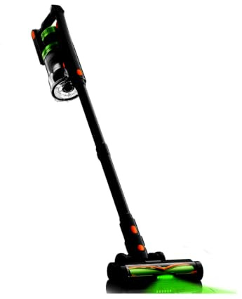 SunSare Cordless Vacuum Cleaner, 50KPa 600W 65Mins Stick Vacuum with Green Headlights, Aromatherapy, V-Anti-Tangle Rollor, 1.8L Upgraded dust Emptying Cup, Vacuum Cleaner for Pet Hair Carpets Floors