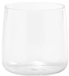 Zafferano No Bilia Tumbler Set mit 6 Gläsern aus Borosilikatglas, mundgeblasen, elegantes und robustes Design, transparent, ideal für den Tisch