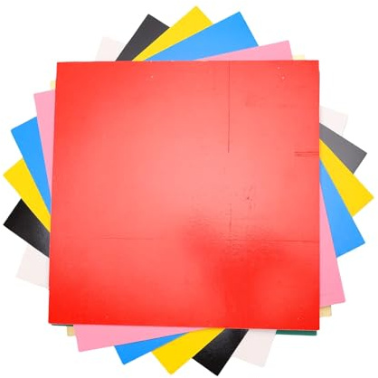 Generic 8 Fogli di Compensato Colorato in Tiglio, Fogli di Compensato Colorato Preverniciato, 300x300x3 Mm, Superficie Liscia per Taglio, Incisione, Modellismo, Intaglio del Legno, con