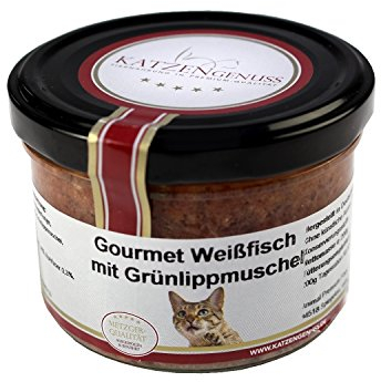 Katzengenuss Gourmet Weißfisch mit Grünlippmuschel