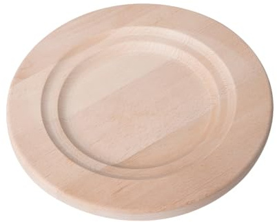 Riess, 2352-046, Servierbrett rund Profi 20/24, Schlemmerpfannen 20 und 24 cm, aus Buchenholz, braun
