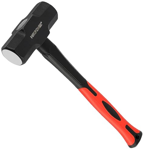 MAXPOWER 4lb Sledge Hammer, 12-inch Fiberglass Handle, Forged Steel Head