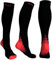 Physix Gear Sport Kompressionsstrümpfe Damen & Herren Stützstrümpfe (20-30mmHg) für Wassereinlagerungen, Flugreisen & Sport Kompressionssocken Langlebige Laufsocken Compression Socks ROT L/XL