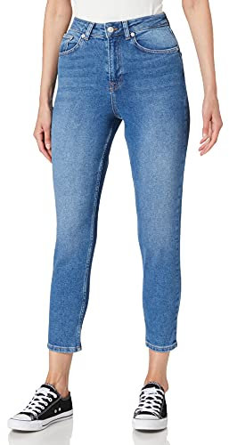 NA-KD Comfort Mom Jeans, Mediados De Azul, 36 para Mujer