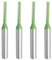 Aopin Router Bit 4mm Cutting Dia 6mm Shank Dia Single Flute Straight Bit Carbide for Woodworking Milling Cutter Tool, Green, Silver, 4Pcs