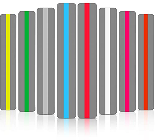 ASTER 8 Stücke Geführte Lesestreifen Buntes Lesezeichen Markierungsstreifen, Guided Reading Strips Farbige Leselineale für Lehre und Lesehilfe Kinder Lesezeichen für Dyslexie ADHS