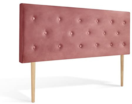 INTENSE DECO Tête de lit capitonnée Théa 160cm Velours Vieux Rose