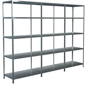 Schulte Regalwelt Steckregal mit 3 x 5 PowerMAX Fachböden, 85 kg Tragkraft, 200x300x50 cm (HxBxT), verzinkt (Lagerregal, Werkstattregal, Kellerregal, Garagenregal, Metallregal