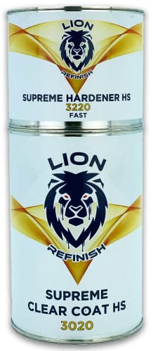 WAGA PAINT S.R.L. Trasparente Carrozzeria Antigraffio LT.1 LION REFINISH Supreme Clear Coat HS3020 Acrilico Lucido Brillante, Catalizzatore 500ML (Fast)