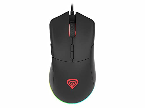 Genesis Maus rechts USB Typ A optisch, 6400 DPI, Weiß