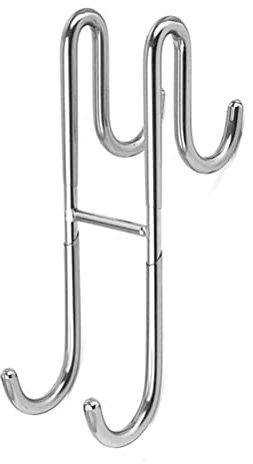 Crochet de douche sans perçage - Crochet de douche double face au-dessus de la porte de douche sans cadre pour suspendre des serviettes pour paroi de douche en verre - Porte-serviettes et support pour