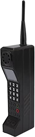 TéLéPhone Portable en Brique RéTro, Modèle de TéLéPhone Vintage, Ancien TéLéPhone Portable Classique pour Ensemble de Construction pour Adultes, Ornement, Simulation de Modèle de TéLéPhone, Le noir