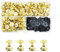 JINTANG 100 Set Chicago buchschrauben,M5×4mm binding Schrauben kit,schraubnieten für leder,ledernietenset,verwendet für DIY Leder handwerk kleidung tasche, Schuhe, Bücher und Dekoration (Gold)