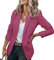 Cicy Bell Damen Casual Blazer Offene Front Langarm Elegant Arbeit Büro Jacken Blazer Lila XXL