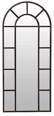 Home Heavenly®- Espejo de Pared Alto. Espejo Tipo Ventana con Arco CALIPSO de 180x80 cm. (180x80 cm, Negro)