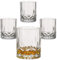 Gouveo 4er Set Crystal Whisky-Gläser 300 ml - Trinkgläser im Kristal-Design für Scotch, Cognac, Branntwein - Geschenkset für Männer und Liebhaber