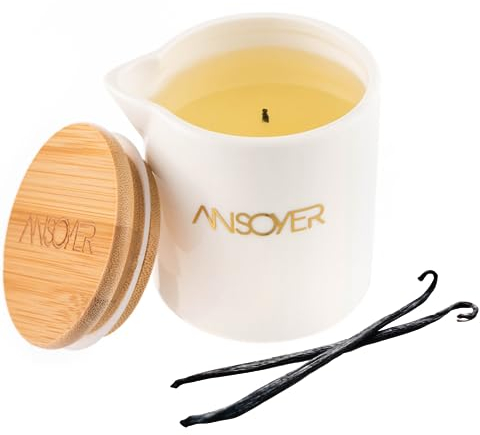 ANSOYER Massagekerze, feuchtigkeitsspendend und nahrhaft für Home SPA (Vanille)