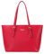 Princely London Shopper Beverly Medium - Stylische Handtasche Damen - Geräumige Shopper-Tasche mit Reißverschluss & Innenfächern - Rot