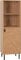 Seconique Leon 1 Door 2 Shelf Cabinet in Medium Oak Effect