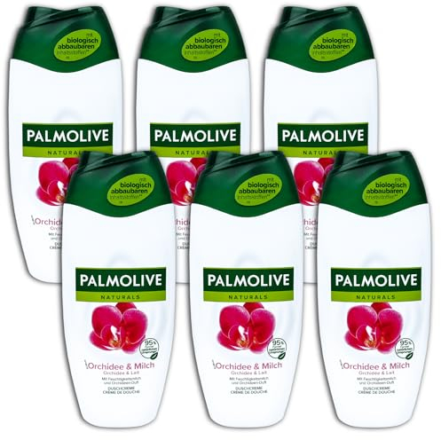 TOPDeal 6 er Pack Palmolive Duschgel Cremedusche Naturals Orchidee & Milch 6 x 250 ml
