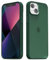 oakxco for iPhone 13 Mini Case Clear Hard Shell, Slim Thin Matte Transparent Plastic Cover & Protective Soft Silicone Rubber TPU Bumper, Girly Cute Phone Case for Women Girls, Dark Green