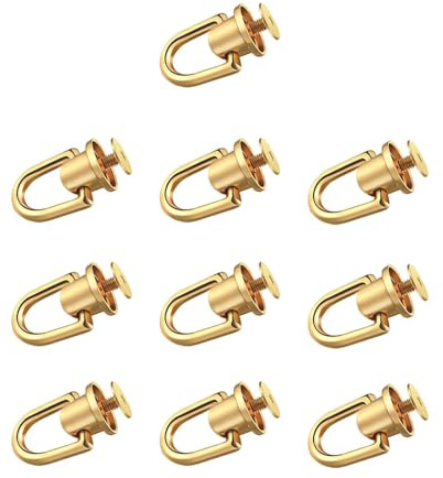 SEIWEI Gold, Ball Studs Nieten mit D Ring: Schraube Ball Post Head Buttons und O Ring Lock Clasp für Leder Handwerk, Tasche Machen, Schuhe Dekoration, und DIY-Projekte