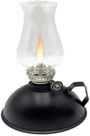 HUNTFF Lámparas de Aceite Lámpara de Queroseno de Vidrio Lámparas de Aceite de Interior Latas de Aceite de hojalata con Asas Linterna de Queroseno Linterna de Queroseno para el hogar Linterna de AC