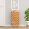 SDWEHO7 Beistellschrank Vintage Stil aus Massivholz, Schmaler Sideboard Kommode Aufbewarhungsschrank Flurtisch Organisationseinheit für Wohnzimmer Flur, Braun und Schwarz 40x33,5x75 cm