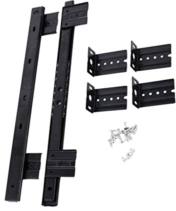 Uonlytech Keyboard Drawer Slides 27-inch Heavy Duty Steel Track Desk Installation Sturdy and Silent Keyboard Runners 1 Pair Black
