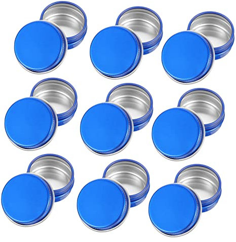 WEKADRIN 10pièces Pot à Bougies Métal Avec Couvercle Contenant à Bougies Pour Boîte Emballage Pour Cosmétiques Lot De Petites Boîtes