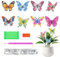 Set de 8 piezas de pintura con diamantes de mariposas – DIY para decoración, ideal para la pintura de diamantes para niños y adultos, Ideal para jardines y balcones y como regalo para niños y mamá.