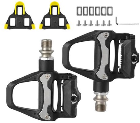 Fahrradpedale,Klickpedale Rennradpedale,Fahrrad Selbstsichernde Pedale, Kompatibel mit SPD SL/SPD Klickpedale,9/16Zoll Selbstsperrende mit Stollen Pedale, Ohne klick für Outdoor (SPD)