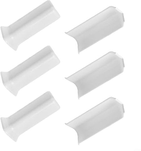 Zilimontt ABS Baseboard Corner Block Connectors Set, Indoor Wall Base Trim Kit, With Internal External Corners, Accessories For 10Cm Height Skirting(L White)