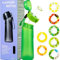 Water Bottle 750ML - Scented Air water Bottle with 7 Flavor Pods, BPA-Free Tritan,New gradient bottle (Green)