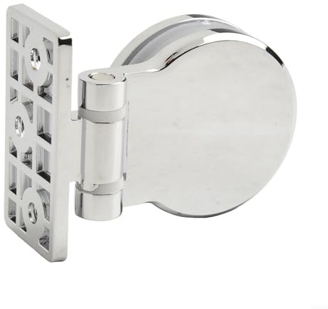 Besttoolifes 180-Grad-Glastürscharnier, rahmenlos, Duschwand, Badezimmerspiegel, Wandhalterung, verchromt, Befestigungsklemme für 5–12 mm Glas (einseitiges Scharnier)